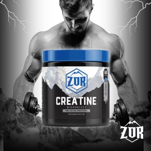 ZOR Micronized Creatine 5000 mg-يدعم أداء التدريب ، ويعزز التدريبات عالية الكثافة ، ويعزز القوة والقوة ، ونمو العضلات ، والانتعاش بعد التمرين-خالية من الغلوتين ، خالية من السكر ، غير المعدلة وراثيا in Saudi Arabia