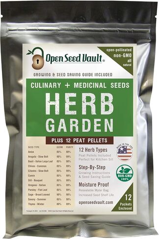 Open Seed Vault 15,000 Heirloom Seeds Non GMO Organic for Planting Vegetables & Fruits (32 Variety Pack) - Survival Gear Food, Gardening Gifts, Emergency Supplies - Premium Quality, High Yield Produce in Saudi Arabia