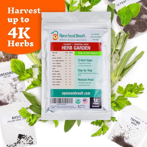 Open Seed Vault 15,000 Heirloom Seeds Non GMO Organic for Planting Vegetables & Fruits (32 Variety Pack) - Survival Gear Food, Gardening Gifts, Emergency Supplies - Premium Quality, High Yield Produce in Saudi Arabia
