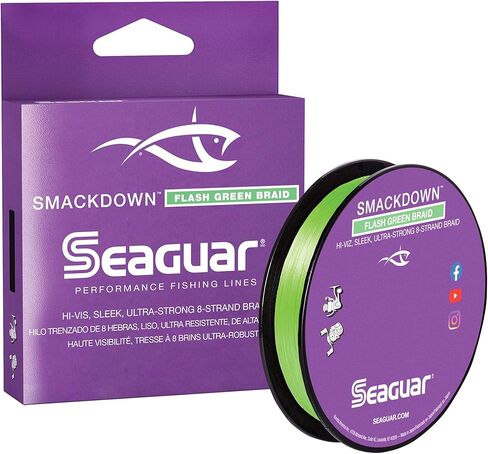 Seaguar Smackdown 100% Fluorocarbon Fishing Line - Flash Green Braid, 40lb Break Strength, 300yds - 40SDFG300 in Saudi Arabia