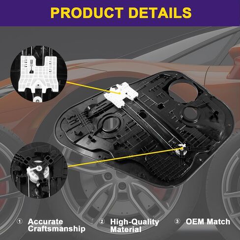 Power Window Regulator Panel Rear Left Driver Side Compatible with KIA Sorento 2016-2020,Replace 83471-C5000 83471C6000 in Saudi Arabia