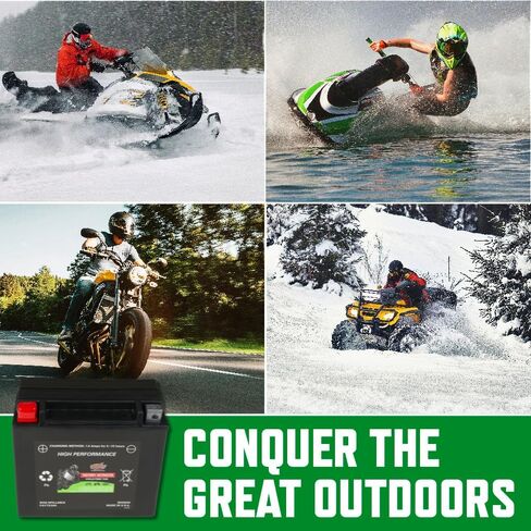 Interstate Batteries YTZ12S Factory Activated 12V 11Ah 190CCA Powersports Battery SLA AGM Rechargeable Replacement Battery for Motorcycles, Scooters, Lawn and Garden (FAITZ12S) in Saudi Arabia
