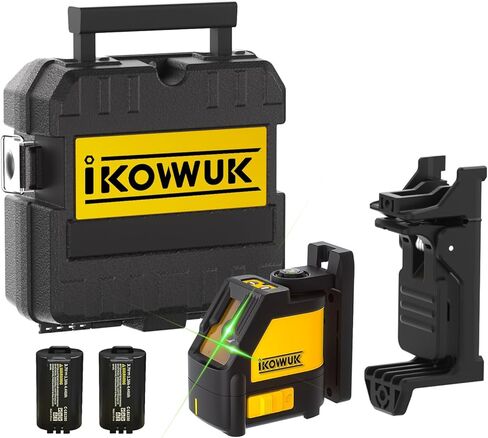 IKOVWUK مستوى الليزر الذاتي التسوية، مستوى الليزر الأخضر بطول 100 قدم مع وضع النبض اليدوي، قياس دقيق لتعليق الصورة في الداخل والخارج، دعامة مغناطيسية وبطارية وحقيبة حمل متضمنة in Kuwait