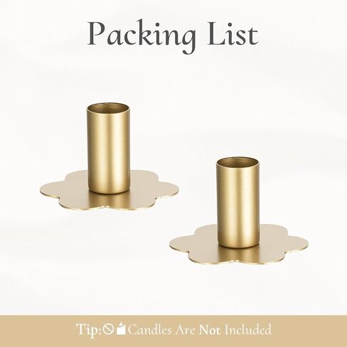 Candlestick Holders Taper Candle Holders: 2Pcs Gold Candlestick Holder Table Brass Candlestick Holders Candle Sticks Holder Decor Home Flower Candle Holder Wedding Cute Small Candle Holders in Saudi Arabia