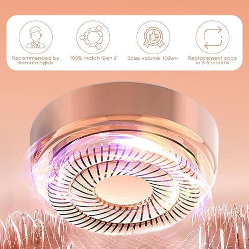 Gurelax Replacement Heads for Flawless, 6 Pcs 18k Gold Facial Hair Remover Replacement Head with Compartment Storage Box, Women Painless Replacement Blades for Finishing Touch Flawles in Kuwait