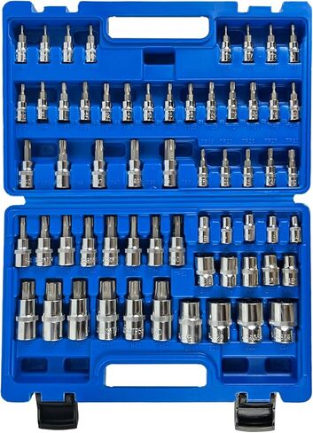 SUNHZMCKP 60-Piece Master Torx Bit Socket and External Torx Socket Set, S2 Alloy steel，E4-E24, T6-T70,TT6-TT70,TP8-TP60,The best auto repair tool in Saudi Arabia