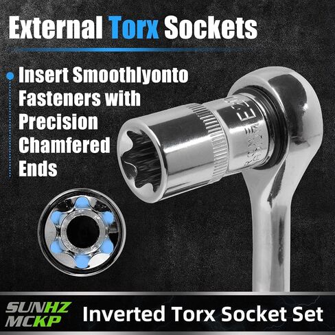 SUNHZMCKP 60-Piece Master Torx Bit Socket and External Torx Socket Set, S2 Alloy steel，E4-E24, T6-T70,TT6-TT70,TP8-TP60,The best auto repair tool in Saudi Arabia