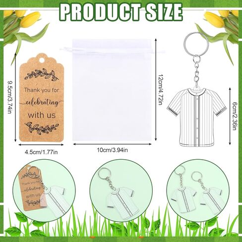 30 Set Baseball Keychain Jersey Baseball Keychains with Cards and Organza Bags, Sports Club Team Favors Party Reward Gifts for Boys Girls Men Women Player Fan in Kuwait