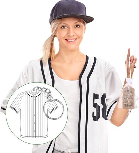 30 Set Baseball Keychain Jersey Baseball Keychains with Cards and Organza Bags, Sports Club Team Favors Party Reward Gifts for Boys Girls Men Women Player Fan in Kuwait