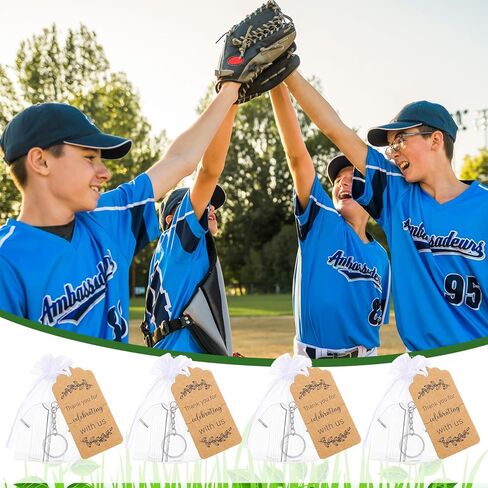 30 Set Baseball Keychain Jersey Baseball Keychains with Cards and Organza Bags, Sports Club Team Favors Party Reward Gifts for Boys Girls Men Women Player Fan in Kuwait
