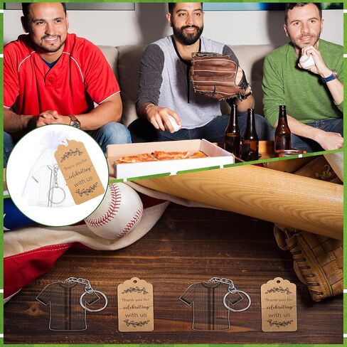 30 Set Baseball Keychain Jersey Baseball Keychains with Cards and Organza Bags, Sports Club Team Favors Party Reward Gifts for Boys Girls Men Women Player Fan in Kuwait