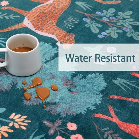 Instellar Washable Nursery Playroom Area Rug 5x7, Animal Print Jungle Rugs for Kids’ Bedroom Living Room, Soft Non-Slip Stain Resistant Tiger Carpet, Beige in Saudi Arabia