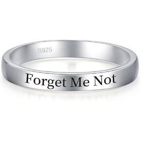 LET Them Ring,Self Worth Motivation Rings for Women Men, 925 Real Silver Ring To Sorority Sisters Best Friends Inspirational Friendship Band Jewelry Gift Christmas Day Gift from Daughter