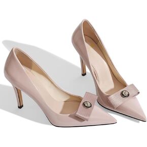 مضخات Locerich Women High Heels High Pumps مغلقة من أعقاب القوس المغطاة بأحذية Toe Stiletto Shiletto Fress for Women Party Work Wedding Shoes for Bride