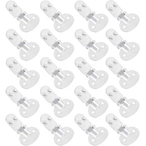 20Pcs Blank Metal Shoe Clips for Women Dress Shoes, Silver Decorative Metal Clips Shoe Bows DIY Craft Shoe Decorations Buckle - Stainless Steel