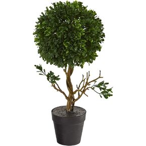 Nearly Natural 15in. Boxwood Topiary Artificial Tree UV Resistant (Indoor/Outdoor)