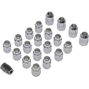 Dorman 711-241 Chrome Acorn 2-Pc 1/2-20 Compatible with Select Models, 20 Pack