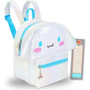 Sanrio Cinnamoroll 10 "مجموعة حقيبة ظهر صغيرة - محفظة جلدية فو مع حزمة إشارة مرجعية