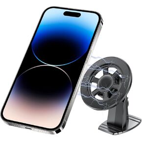 Mandark Car Magnetic Phone Holder, 360° Adjustable Dashboard Automotive Cellphone Mount with Magnet Head, Vehicle Smartphones Stand Accessories, Universal for SUV, Sedan, Truck (Black/Style B)