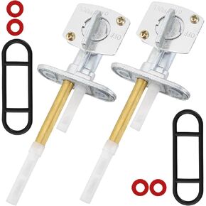 Pack-of-2 Fuel Gas Tank Petcock Valve Switch Compatible with Suzuki LT80 Quadsport 80 Quadrunner 160 Ozark 250 King Quad 300 LTZ250 LTZ400 LTF250 LTF250F LT160 E LTF160 LTF300 F LTF4WDX Quad