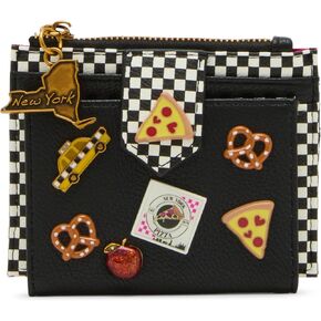 Betsey Johnson Women's New Yawk Bifold Wallet, Black Multi, One Size