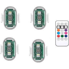 8pcs LED اللاسلكي LED أضواء سامة مع التحكم عن بعد ، 8 ألوان مقاومة للماء مضاد للماء USB Charing LED LED LIGH