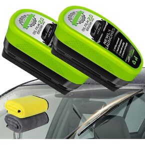 Automotive Oil Film Cleaning Brush, Oil Film Cleaning Brush 2.0, Glass Coating for Windshield, Glass Oil Film Remover, Prevent Rain and Fog, Improves Clarity and Visibility (2pcs)