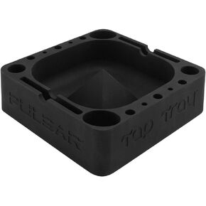 Pulsar Tap Tray Silicone Ashtray - 5.25"x5.25" - Black