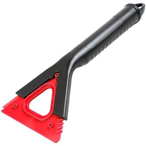 11" Ice Scraper for Windshield of Car Trucks to Remove Snow Frost, Multi Functional Windshield Ice & Frost Removal Tool, Black & Red Ice Scrapers with Removable Detachable Triangle Board