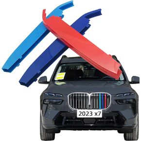 compatible with bmw X7 G07 2023-up Grille Accessories ABS Color Grill Insert Trims Grill Stripes with 7 Vertical Beam