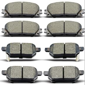 D1184 D1423 8pcs Front Rear Ceramic Brake Pads Set Fit For 2011-2017 Lexus CT200h,For 2010-2022 Toyota Prius,For 2012-2013 Prius Plug-In,For 2017-2019 Prius Prime,For 2020-2022 Corolla