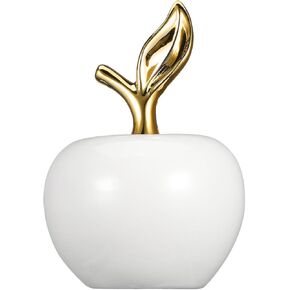 Ceramic Apple Ornament Home Decor Lovely Apple Decoration Apple Modeling Statue Decorative Mini Apple Realistic Fruit Model Simulation Apple Ornament Ceramics Christmas White
