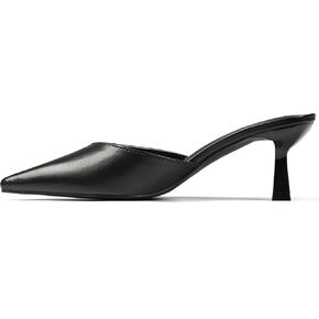 VOMIRA Black Kitten Heels for Women Closed Pointed Toe Stiletto Heels Black Mules for Women Slip On Slingback Heels Dress Party Wedding Heeled Sandals Women's Black Pumps Shoes in Kuwait