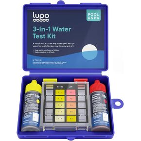 Lupo 3-in-1 Water Test Kit for Swimming Pools & Spas | Water Chemical Test Kit for pH, Total Chlorine and Total Bromine in Saudi Arabia