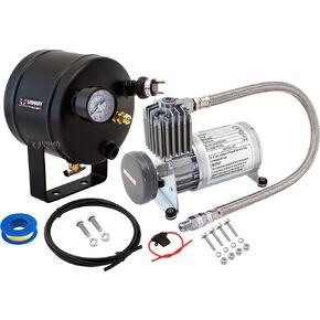 Vixen Horns 0.5 Gallon (2 Liter) Train/Air Horn Tank with 150 PSI Compressor Onboard System/Kit 12V VXO8805