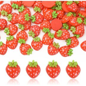 100pcs الفراولة الاصطناعية الصغيرة راتنجات الفراولة الفراولة للمنزل منزل بقالة التصوير الفوتوغرافي