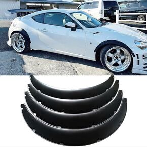 4PCS Universal Fender Flares, 35 inch Length Fender Flares Wheel Arches, Car Flexible Wide Body Kit Compatible with Dodge Charger Ford Ranger Scion TC Honda Civic Accord VW Toyota Corolla