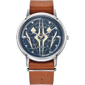 Citizen Men's Eco-Drive Ahsoka Tano Star Wars Watch, Stainless Steel Case, Diamond-Shaped Markers, Brown Leather Strap (Model: BJ6508-02W)