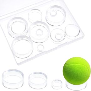 12 Pcs Acrylic Sphere Display Stand Clear Sphere Holder Small Round Plastic Baseball Ring Stands Round Baseball Display Stand Crystal Sphere Holder for Baseball Softball Collections Golf Ball