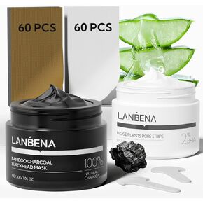 LANBENA Blackhead Remover - Peel Off Mask for Nose & Face, Blackhead Removal Kit with Breylee - 1.05oz in Kuwait