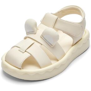 Balabala Toddler Girls Sandals Lightweight Cozy Sandals Cute Summer Shoes with Hook and Loop