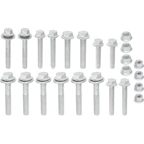 Front Crossmember Subframe Bolt Kit No.68211659AA - Car Bolts - for Dodge Caliber 2007-2012 Metal Silver Tone - 1 Set