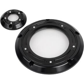 5-Hole Clear Derby Timing Timer Cover for Harley Dyna Softail Fat Boy Touring Electra Glide Road King Street Glide 1996-2013, Black