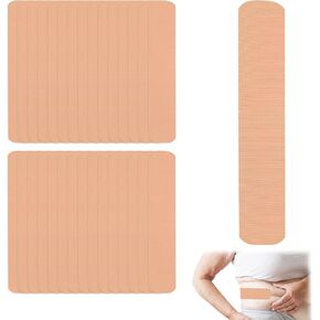 30 Pcs Tummy Tape for Flat Stomach,Instalift Tape for Thigh Legs, Body Shaping, Hypoallergenic, No Residue,For Backless Dresses, Wedding, Pregnancy, Sagging Skin