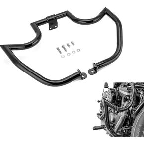 Mofun Front Crash Bar Highway Engine Guard 1 1/4 "متوافق مع Harley Sportster Iron 883 XL883N 09-22 ؛ XLH883/XL883 04-08 ؛ 1200 Custom XLH1200C/XL1200C 04-20 ؛ XL1200X 10-22 (Gloss Black)