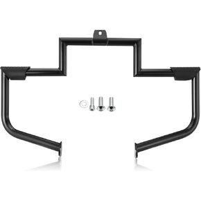 MoKitDora Softail Engine Guard Highway Muscle Crash Freeway Z Bar 1.25" Fat for Harley Softail 2000-2017 FL Heritage Classic Deluxe Fat Boy Models, Black
