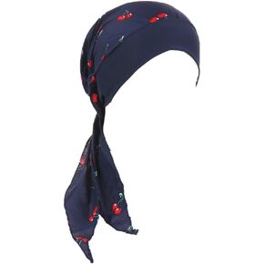 Pre Tied Chemo Head Scarf for Women Cancer Slip On Bandana headwrap Turban headwear Hair Cover