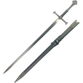 Medieval Crusader Sword with Scabbard. Dull Edge for Collection, Gifts and Cosplay (King)