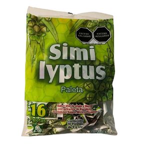 Similyptus Lollipops - Menthol ، Honey & Eucalyptus مع Propolis - راحة طبيعية مهدئة للحلق والسعال/Paletas Similyptus Mentol Miel Eucalipto Con Propóleo Dr. Simi - 16 Pzs