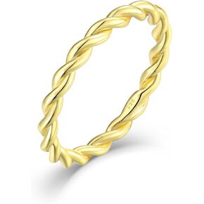 حلقات ملتوية 925 جنيه إسترليني الفضة القابلة للتكديس هدايا المجوهرات للنساء in Kuwait